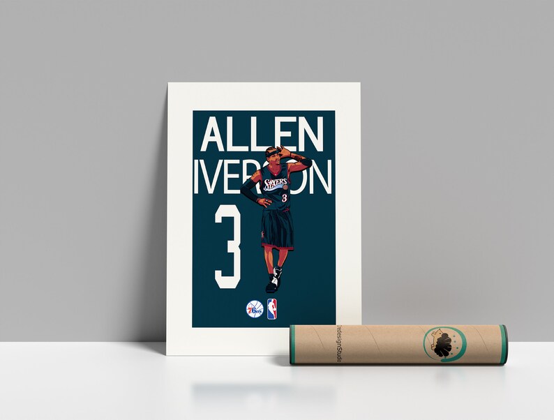 Allen Iverson the Answer Philadelphia 76ers Art Print - Etsy