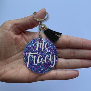 Best Mom Ever Glitter Keychain - Choose your glitter and vinyl