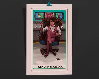 The King of Wands 11x17 Poster Art Print (Jerma Tarot)