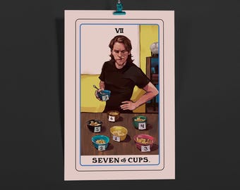 The Seven of Cups 11x17 Poster Art Print (Jerma Tarot)