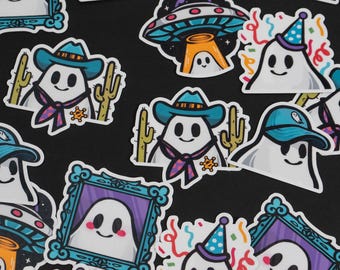 Cute Cartoon Ghost Vinyl Stickers