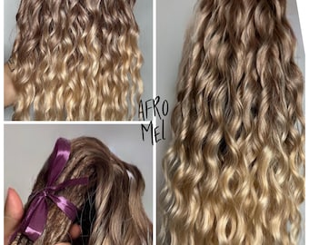 Salty Beach Dreads SE/DE Set | Waves Hold Their Shape & Won't Straighten | Wavy Brushable Dreads | Lightweight 22" Reusable