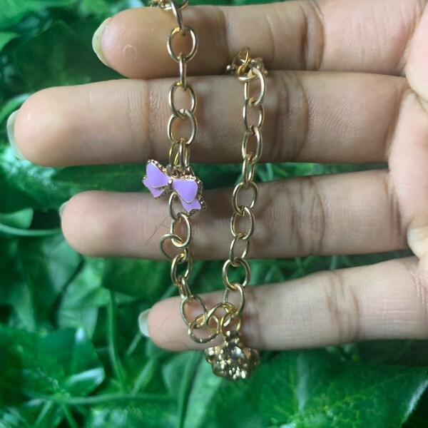 Charm Anklet Etsy