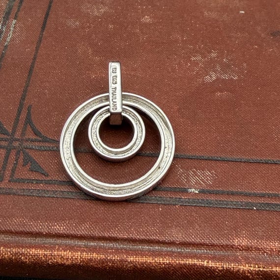 Vintage Sterling Silver Interlocking Double Circl… - image 18
