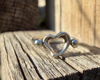 Vintage Sterling Silver Tiffany & Co. Elsa Peretti Open Heart Ring Vintage Sterling Silver Tiffany & Co. Elsa Peretti Open Heart Ring