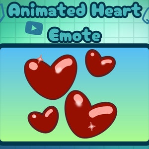 Animated Emote | Heart Animated Emote| Love Emote | Falling Hearts and Stars | Discord Emote | Twitch Emote | YouTube | Kick | Kawaii | Cute