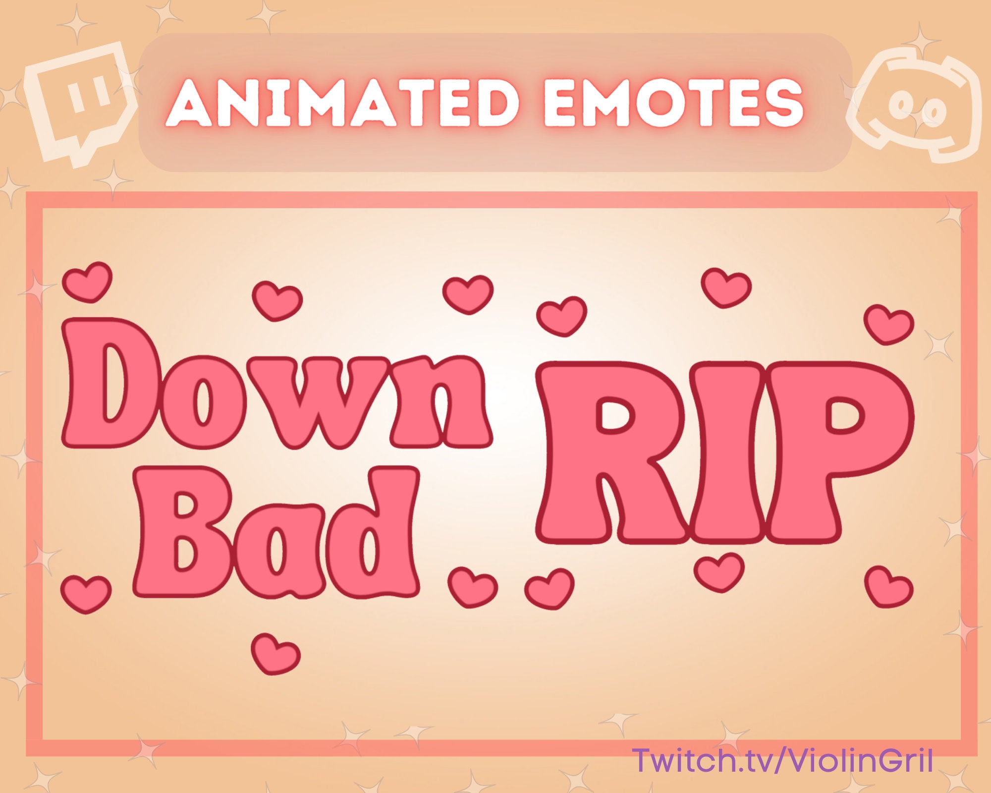 10 Animated Emotes Pink Heart Emotes Flashing Hype, Raid, Let's Go