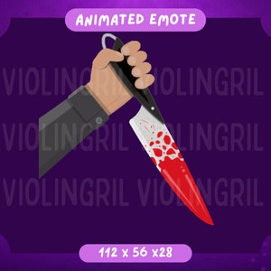 ANIMATED EMOTE | Stabby Emote | Horror Emote | Knife Emote | Animated Stabby Emote for Twitch/ Discord