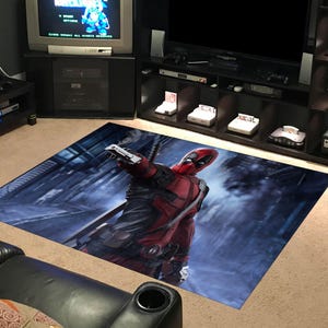 デッドプールラグ、デッドプールファンギフトラグ、マーベルラグ、装飾ラグ、映画ラグ、シリーズラグ、ギフトラグ、エリアラグ、ラグ、カスタムラグ、パーソナライズラグ