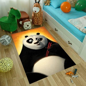 Alfombra de panda, alfombra de panda de dibujos animados, alfombra para dormitorio infantil, alfombra para habitación infantil, alfombra para guardería, alfombra para niños, alfombra para niños, alfombra para bebés