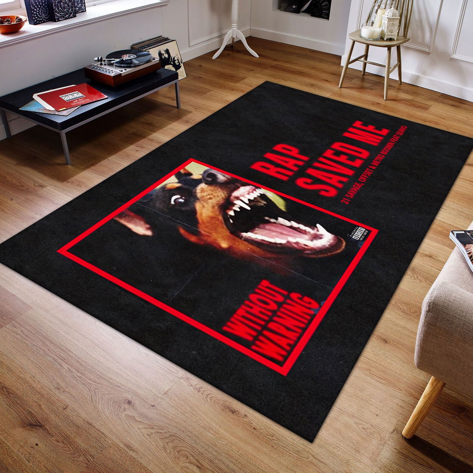 Metro Boomin & 21 Savage Rug, Without Warning Album Rug, Music Rug ...