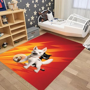 Cat Hero Teppich für Kinder, Cartoon Teppich für Kinder, Kinderteppich, Heldenteppich, Kinderteppich, Kinderteppich, Katzenteppich