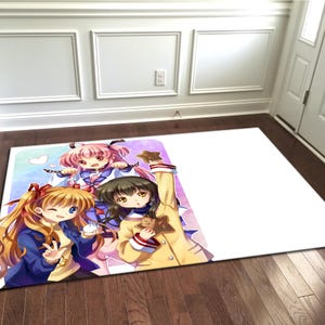Anime Girl Teppich, Manga Girl, Anime Wohnkultur, Anime Geschenk, Geschenk für Anime-Liebhaber, Anime Fan Geschenk, Manga Fan Geschenk