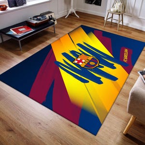 Barcelona Rug, Barca Rug, Barca Decor, Barcelona Gift Rug, Football Rug, Sports Team Rug, Soccer Rug, Barca Fan Gift