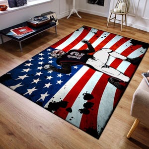 American Football Rug, American Football 12 Rug, Sports Rug, Football Rug, Soccer Rug, Custom Rug, Area Rug, Personalized Rug, 12 Rug