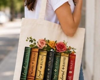 Damen der Bibel Canvas Tote mit lebendigen Farben für Mütter, Mitarbeiter, Freunde