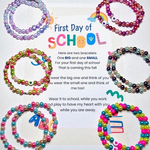 Mama & Mini First Day of School Bracelet Set