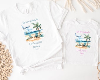 We Are Going To T-shirt | Personalised Kids Beach Holiday T-Shirt | Sibling Matching | Holiday Keepsake | Summer Holiday | Family Holiday