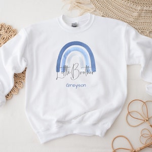 Big Brother Little Brother Matching Jumpers Personalised Boys Sweatshirt Gift For Boys Twinning Baby Announcement Sweatshirt Little Brother