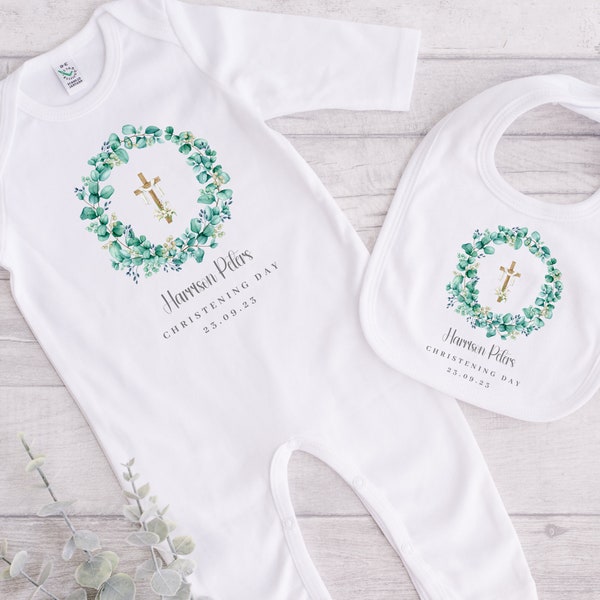 Baby Christening Outfit | Personalised Christening Sleepsuit | Baby Keepsake | Baby Naming Day | Christening Gift | Baby Baptism Gift