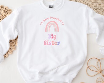 Promoted To Big Sister Jumper | Big Sister Sweatshirt | Baby Announcement | Pregnancy Announcement | Big Sister Announcement