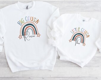 Big Cousin Little Cousin Jumpers | Cousin Matching | Gender Neutral Kids Sweater | Baby Announcement | Twinning | Gift for Kids