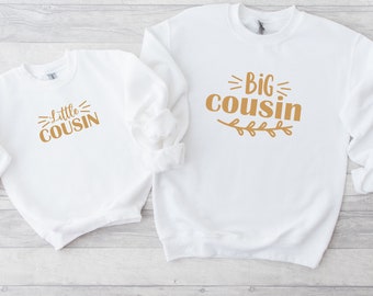 Big Cousin Middle Cousin Little Cousin Jumpers | Kids Matching Cousin Sweatshirts | Family Matching | Gift For Cousins | Gift For Kids