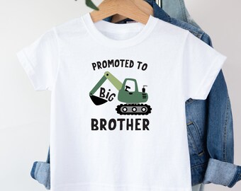 Promoted To Big Brother T-shirt | Green Digger Big Brother T-shirt | Big Brother Announcement | Baby Announcement | Pregnancy Announcement