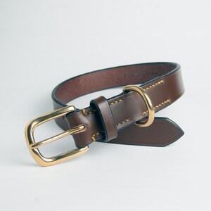 Brown Leather Dog Collar. Luxury Dog Collar image 2