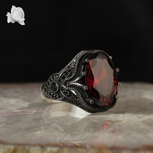 Sterling 925K Silver Men's Ring Turkish Handmade Jewelry - Etsy