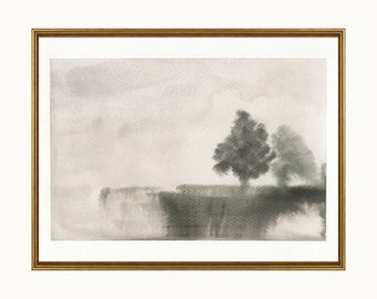 Faded Trees - Watercolor Print (Downloadable)