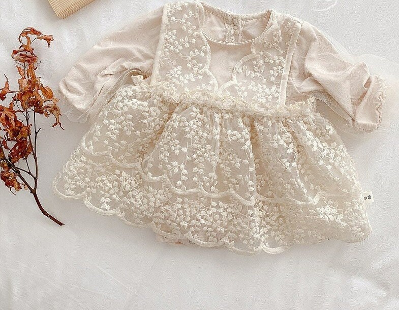 Princess Newborn Baby Girl Dress / Lace Embroidery Skirt Etsy