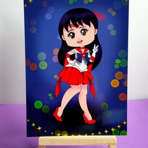 Chibi anime sailor mars print kawaii aesthetic
