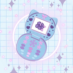 Kawaii aesthetic retro flip phone digital art print