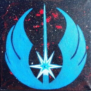 Jedi order acrylic painting with embellishment
