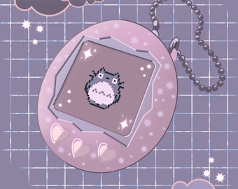 Kawaii esthétique rétro tamagotchi anime impression d'art numérique