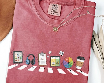 SPED Teacher Shirt, Funny Autism IEP Tee, Comfort Colors® AAC Headphones First Then Emotion Wheel, Special Education Teacher Gift