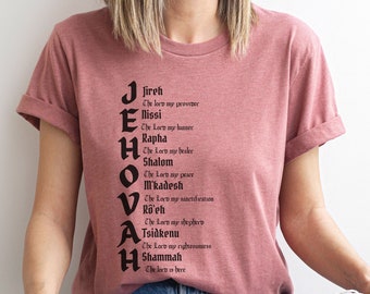 Jehovah Name shirt | God name t-shirt | Faith t-shirt | Christian Gift | Christian shirt |Christ t-shirt | Bible t-Shirt | christian woman