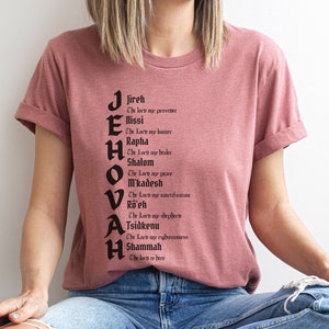 Jehovah Name shirt | God name t-shirt | Faith t-shirt | Christian Gift | Christian shirt |Christ t-shirt | Bible t-Shirt | christian woman