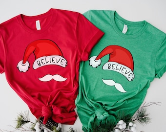 Matching funny Christmas shirt , Santa hat shirt , family christmas pajamas shirt , xmas party shirt , christmas group shirt, santa shirt