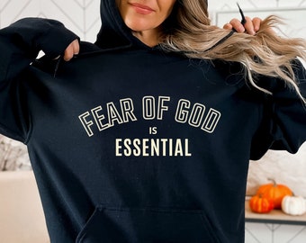Fear of God is essential Sweatshirt, Christian Sweatshirt, Religious Sweatshirt, Aesthetic Sweatshirt, y2k shirt , God is essential shirt