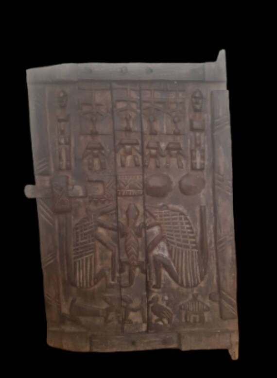 本物のドゴン族の穀物倉庫の扉：木彫りのアフリカ美術 - Etsy 日本