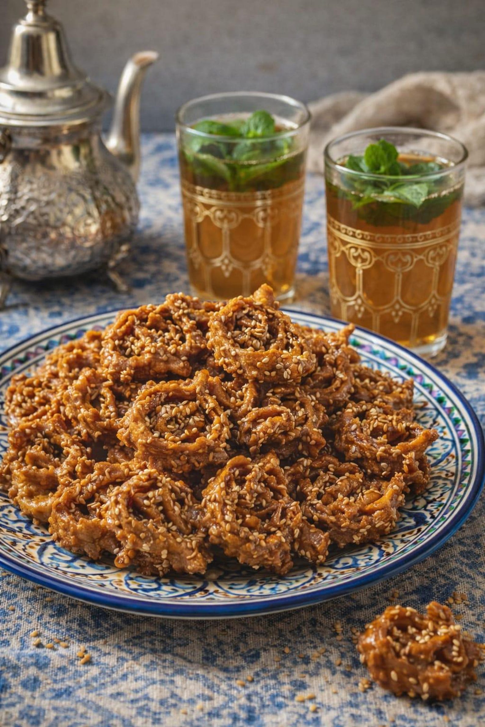 Authentic Moroccan Chebakia – Handmade Sesame Honey Cookies | Ramadan ...