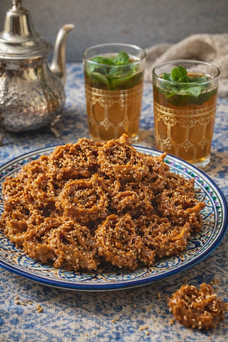 Authentic Moroccan Chebakia – Handmade Sesame Honey Cookies | Ramadan ...