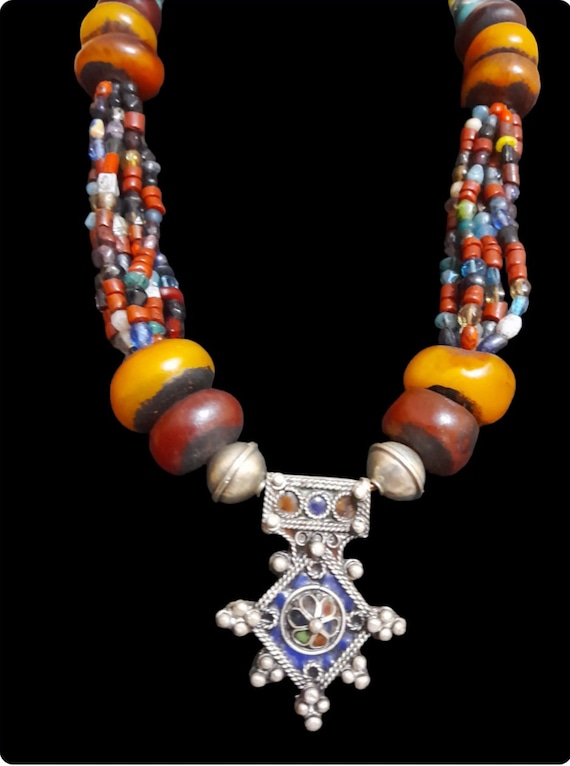 Collier berbère, bijoux marocains, collier ethniqu