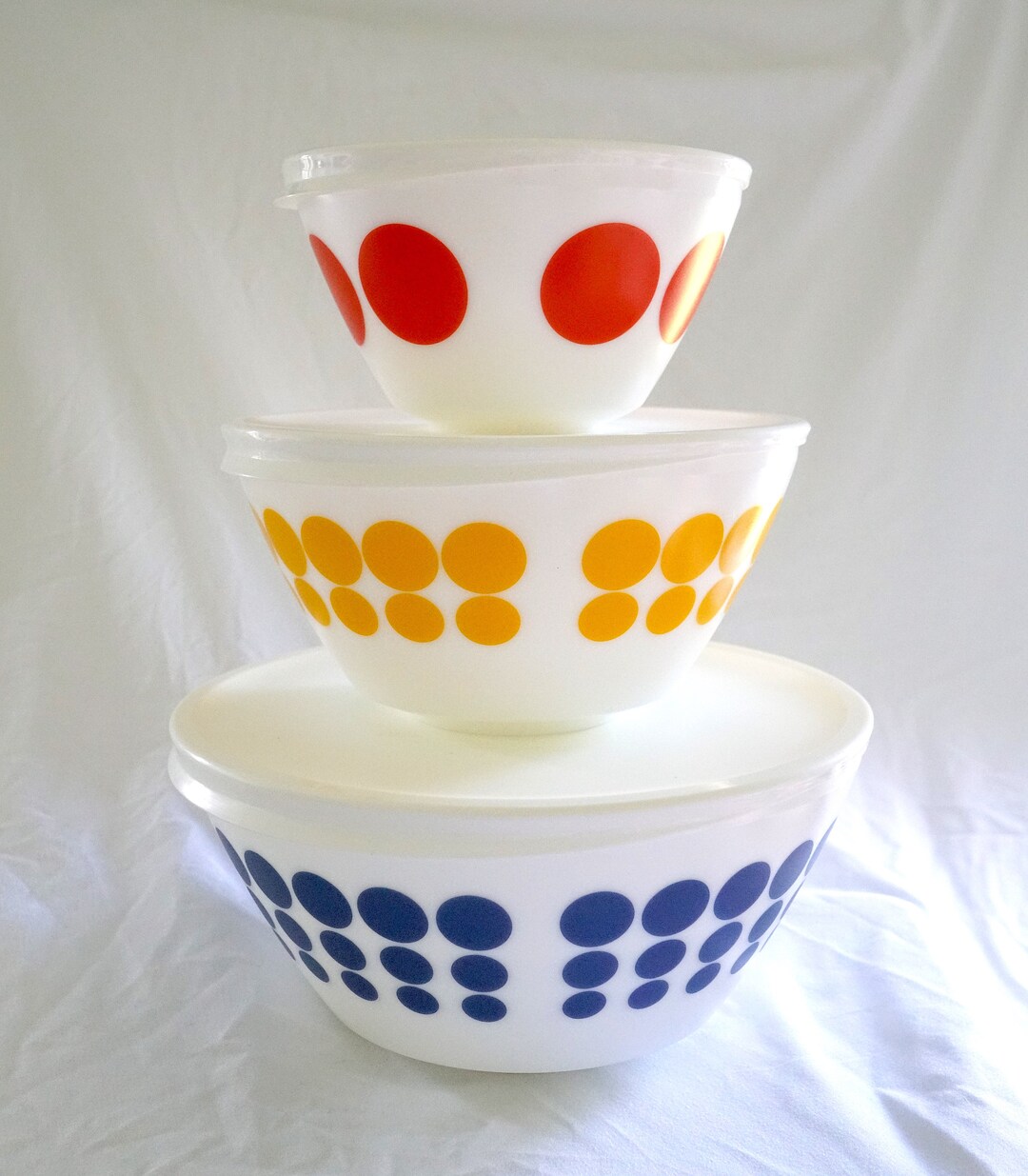 Vintage Charm Inspired by Pyrex 6piece Mixing Bowl Set Etsy