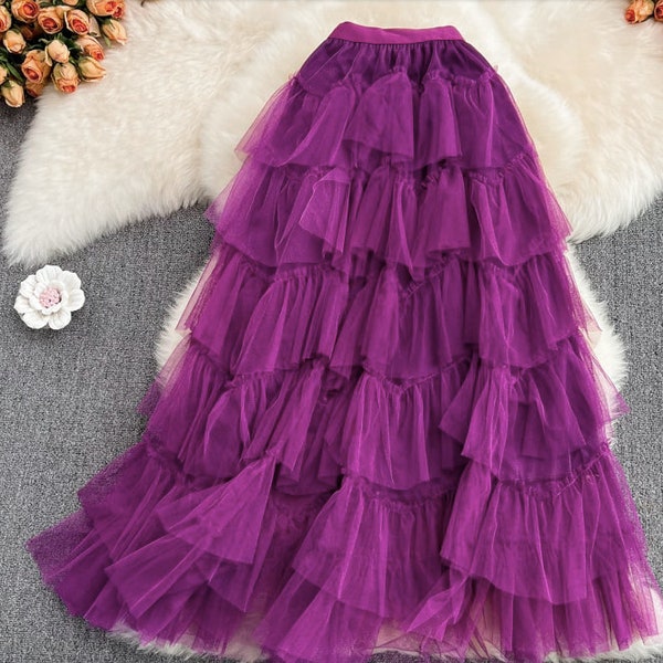 Long Tulle Skirt - Etsy