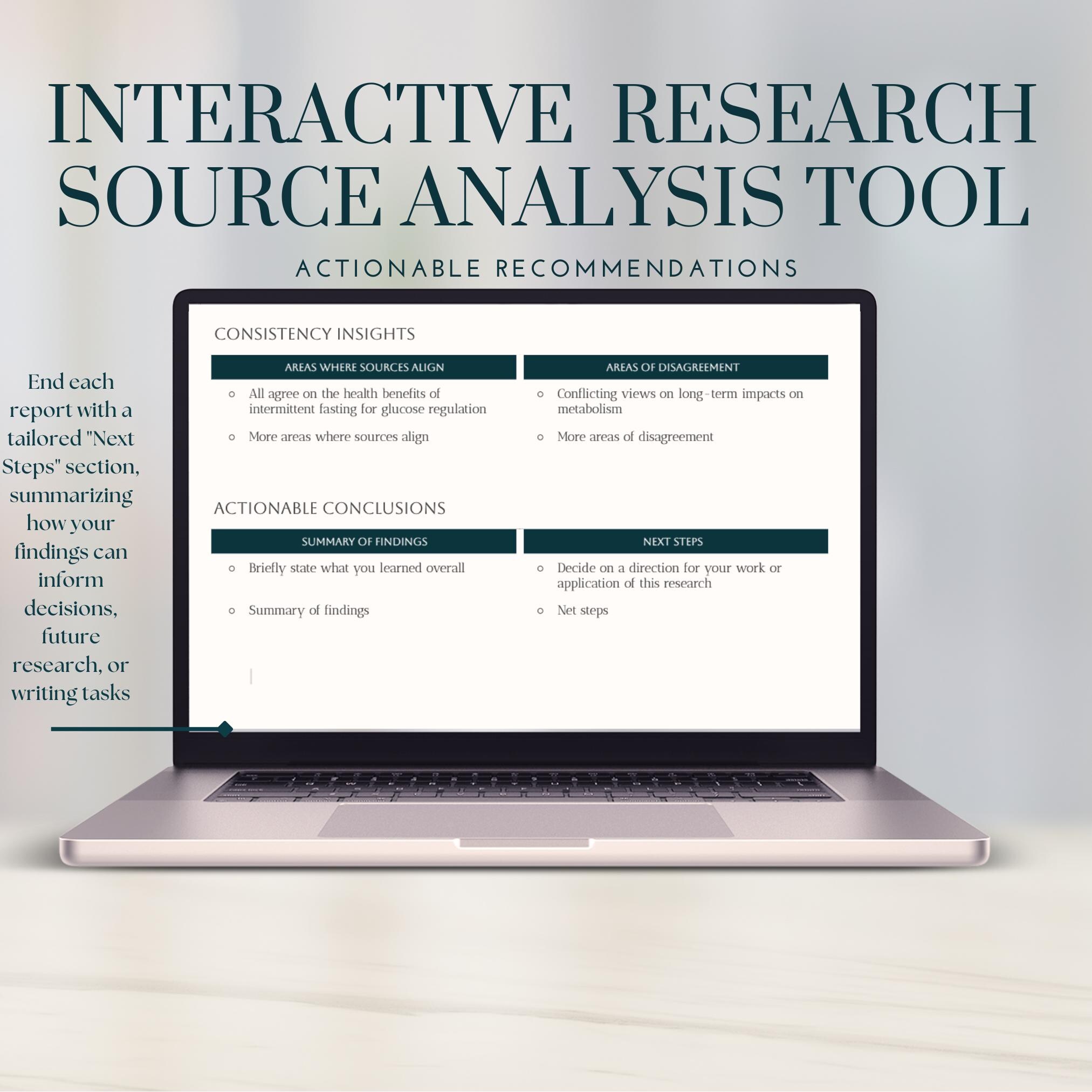 Research Analysis Comparison Tool Credible Source Evaluator Bias ...