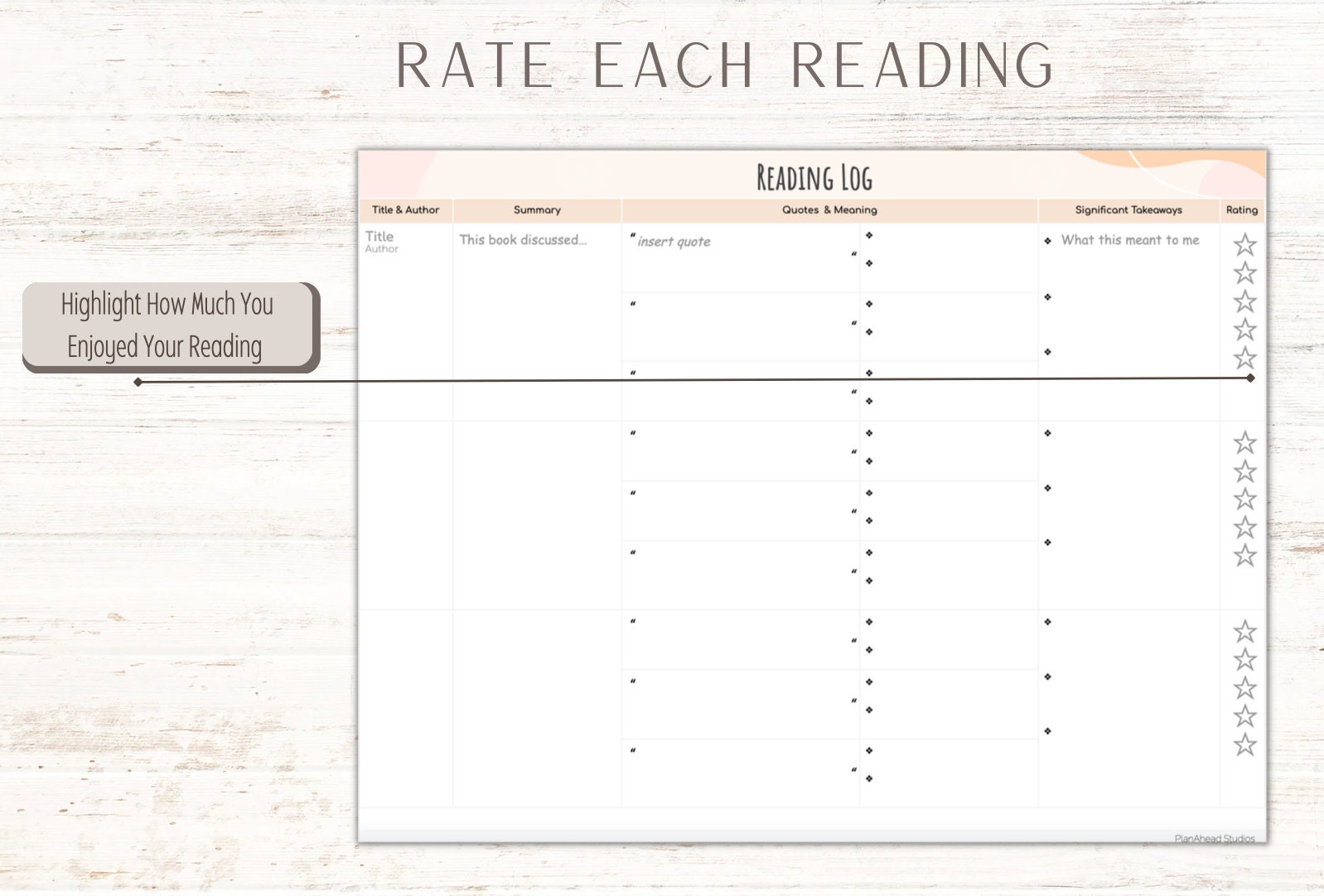 Printable Reading Log - Etsy
