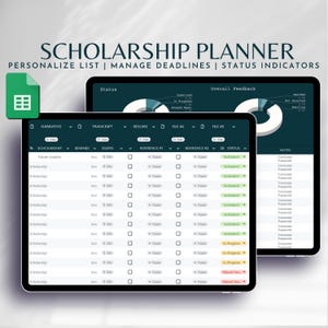 Scholarship Planner Application Tracker, Deadline Organizer, Financial Aid Schedule Log, Interactive Planning Tool, Academic Fund Guide